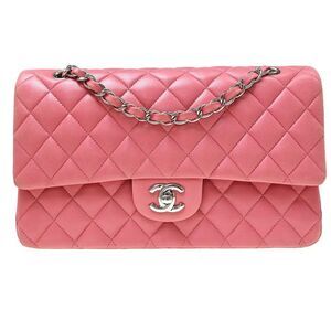 Chanel Timeless - Classic Double Flap Quilted Lambskin Pink Leather Shoulder Bag